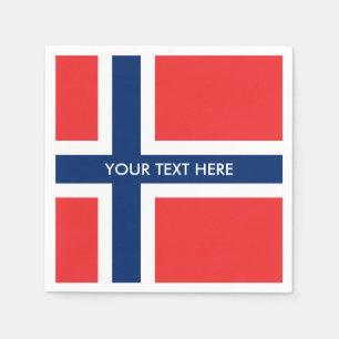 Norwegische Party-Servietten unter norwegischer Fl Serviette