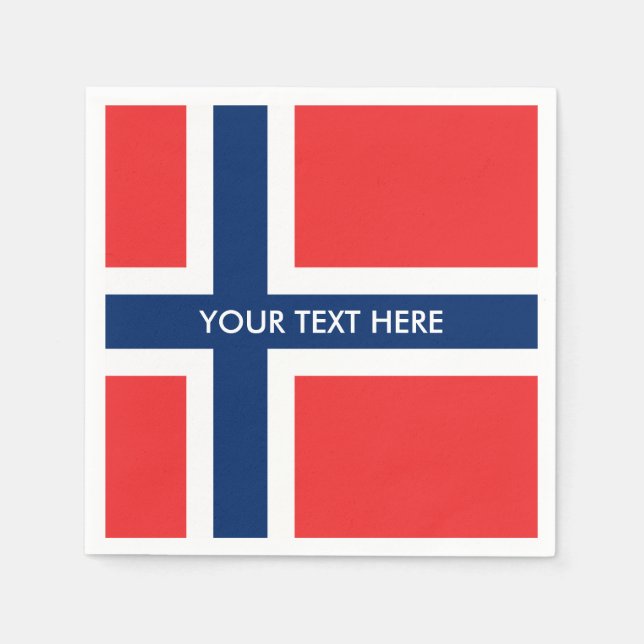 Norwegische Party-Servietten unter norwegischer Fl Serviette (Vorderseite)