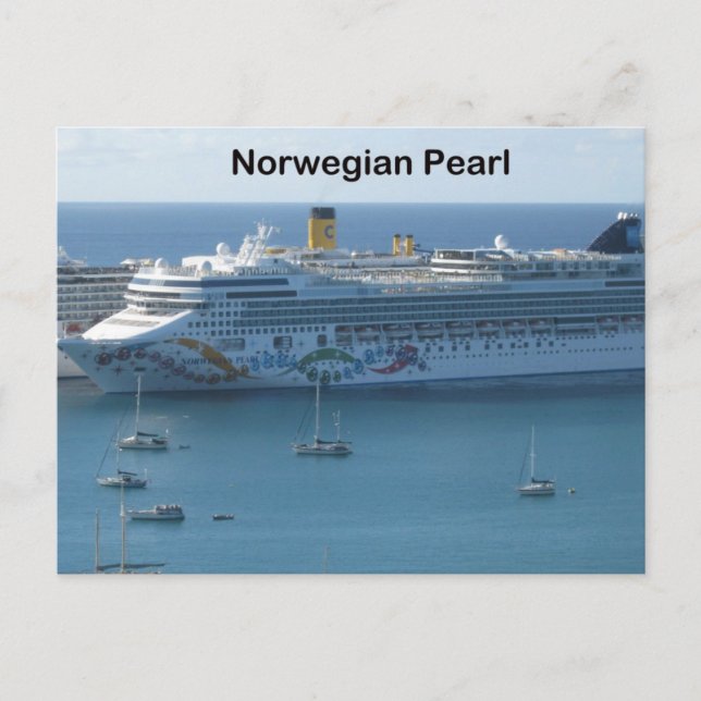 Norwegische Perle Postkarte (Vorderseite)