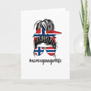 Norwegische Roots-Fahne für die Norwegische Flagge Karte