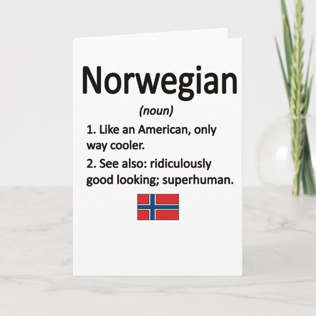 Norwegische Roots Norwegen Flagge Norwegisches Erb Karte (Vorderseite)