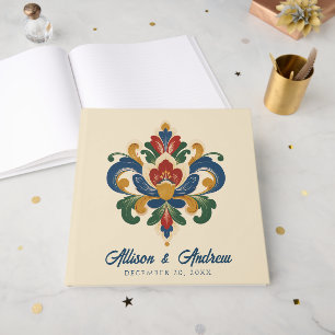 Norwegische Rosemaling-Hochzeit Gästebuch