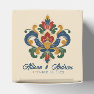 Norwegische Rosemaling-Hochzeit Geschenkschachtel