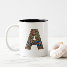 Norwegische Rosemaling Norwegen Initial A Tasse