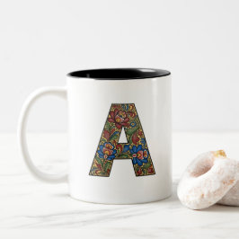 Norwegische Rosemaling Norwegen Initial A Tasse