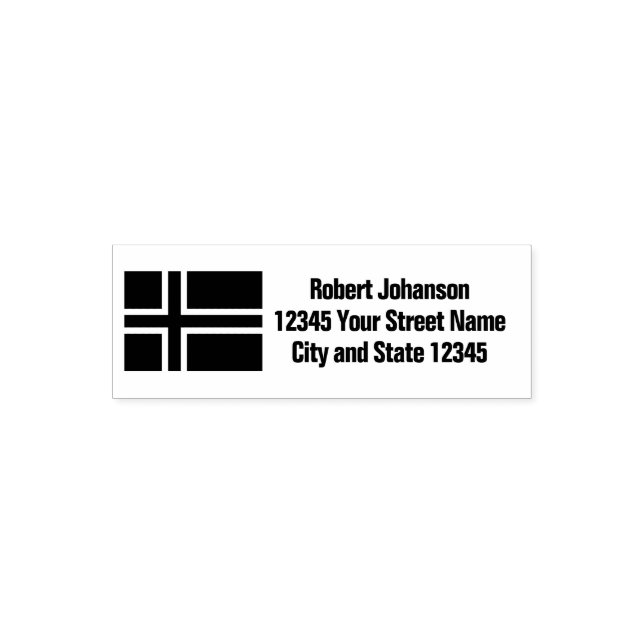 Norwegische Rücksendeadresse für Zollzwecke Permastempel (Design)