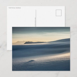Norwegische Schneelandschaftsfoto Postkarte