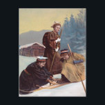 Norwegische Skifahrer Postkarte<br><div class="desc">Norwegische Skifahrer</div>