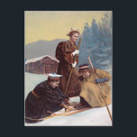 Norwegische Skifahrer Postkarte<br><div class="desc">Norwegische Skifahrer</div>