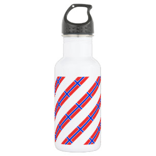 Norwegische Streifenflagge Trinkflasche