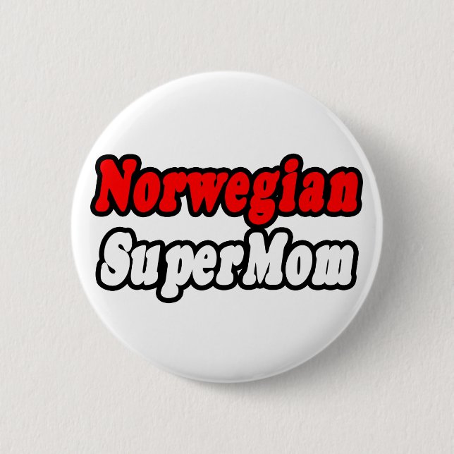 Norwegische SuperMom Button (Vorderseite)