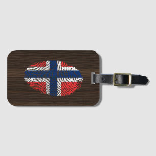 Norwegische Touchfingerabdruckflagge Gepäckanhänger