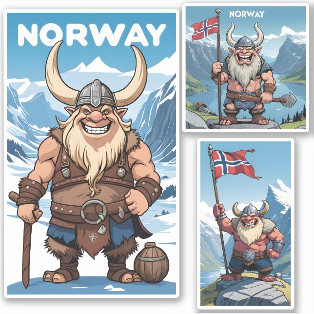 Norwegische Trolle Aufkleber (Vorderseite)