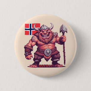 Norwegische Trolle Button
