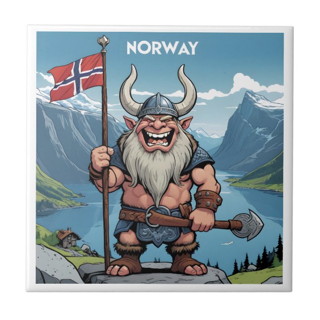 Norwegische Trolle Fliese (Vorderseite)