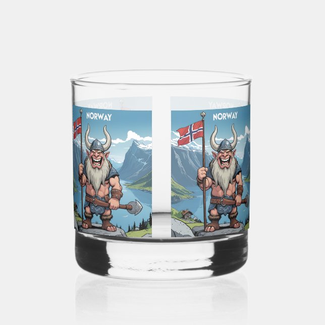 Norwegische Trolle Whiskyglas (Vorderseite)