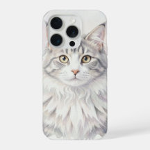 Norwegische Waldkatze Aquarell-Porträt