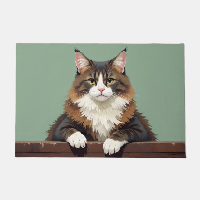 Norwegische Waldkatze Fußmatte Kunst (Vorderseite)