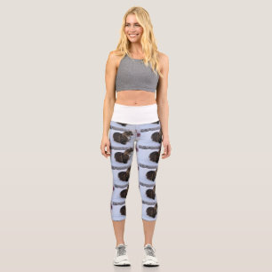 Norwegische Waldkatze im Schnee Capri Leggings