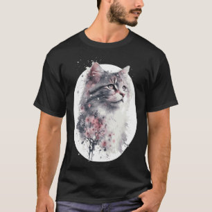 Norwegische Waldkatze Kirschblüte Japanische Sakur T-Shirt