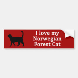 Norwegische Waldkatze-Liebe Autoaufkleber