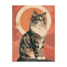 Norwegische Waldkatze Moderne Kunst