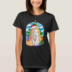 Norwegische Waldkatze Niedlich Santa Christmas Tre T-Shirt