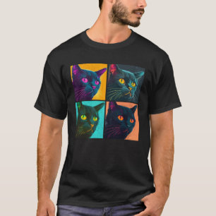 Norwegische Waldkatze Pop Illustration Bunt 3 T-Shirt
