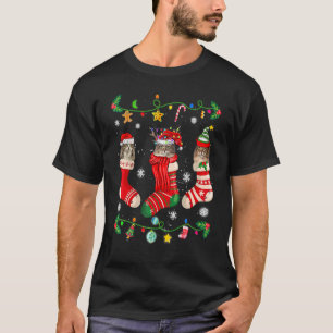 Norwegische Waldkatze Weihnachts Socken Xmas Katze T-Shirt