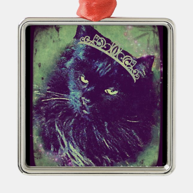 Norwegische Waldkatzenverzierung Ornament Aus Metall (Vorne)