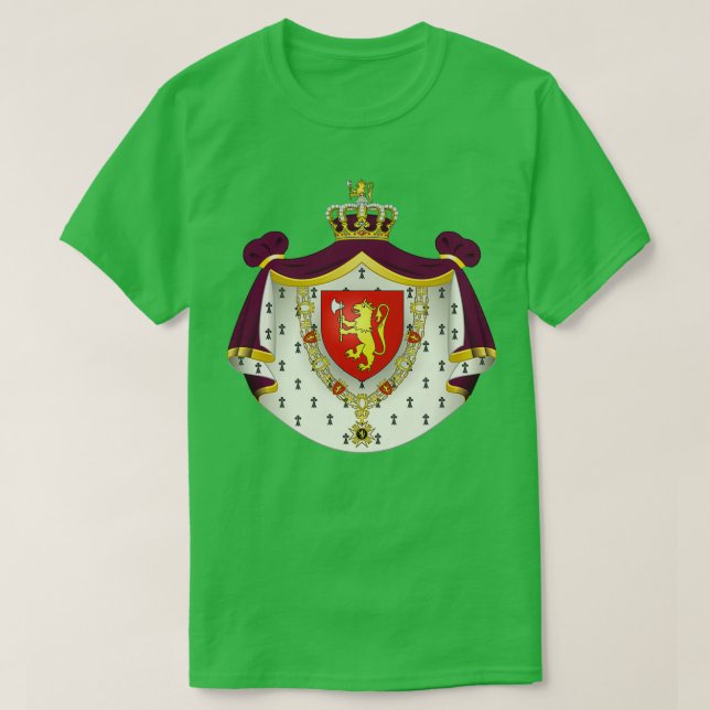 Norwegische Wappen Norge Vpenskjold T-Shirt (Design vorne)
