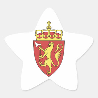 Norwegische Wappen Stern-Aufkleber
