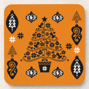Norwegische Weihnachtsfeier-Wohngestaltung Getränkeuntersetzer