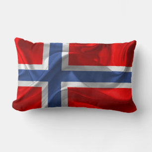 Norwegische wellenartig bewegende Flagge Lendenkissen