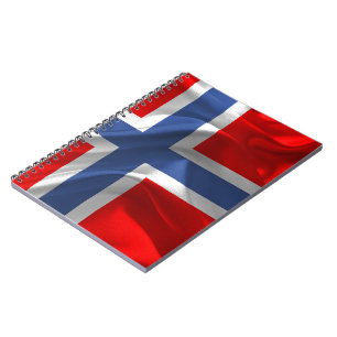 Norwegische wellenartig bewegende Flagge Notizblock