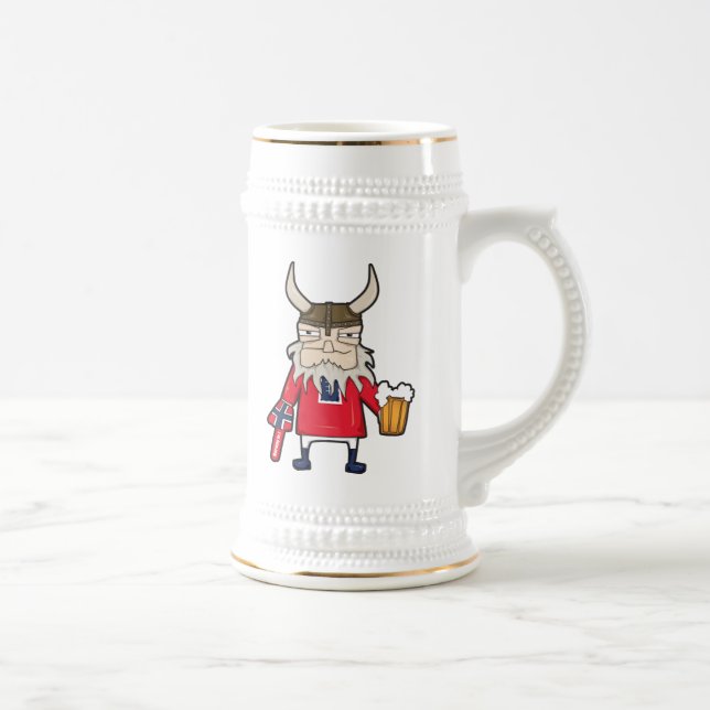Norwegische Wikingerei-Tasse Bierglas (Rechts)