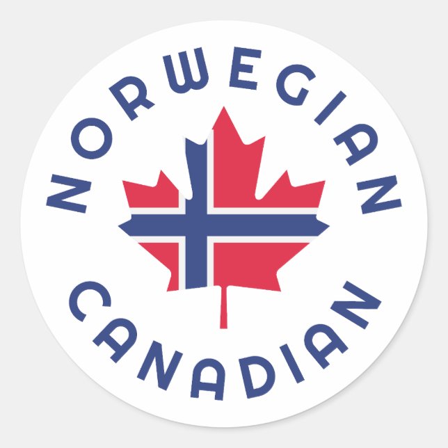 Norwegische Wurzeln Runder Aufkleber (Vorderseite)