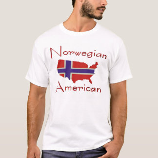 Norwegischer American/USA Karten-T - Shirt