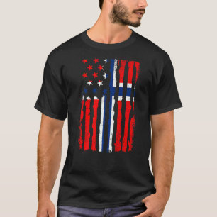 Norwegischer amerikanischer Stolz Flagge USA Norwe T-Shirt