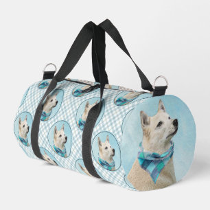 Norwegischer Buhund Painting Wheaten Originale Hun Duffle Bag