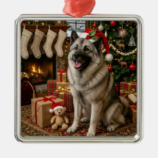 Norwegischer Elchhund Urlaub Ornament Aus Metall