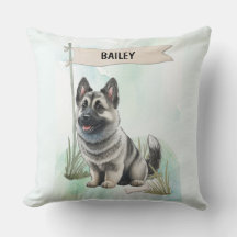 Norwegischer Elchhund Wasserfarbe Personalisierter