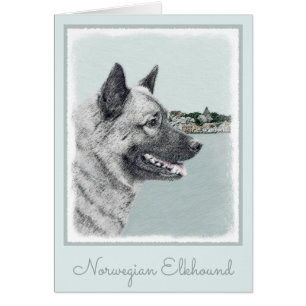 Norwegischer Elkhound bei Village Painting - Hunde