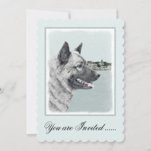 Norwegischer Elkhound bei Village Painting - Hunde Einladung