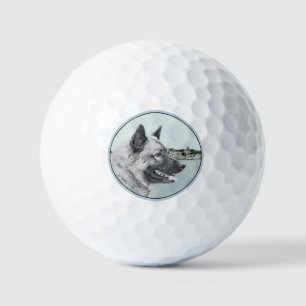 Norwegischer Elkhound bei Village Painting - Hunde Golfball