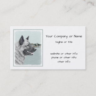 Norwegischer Elkhound bei Village Painting - Hunde Visitenkarte