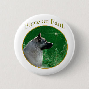 Norwegischer Elkhound-Frieden Button