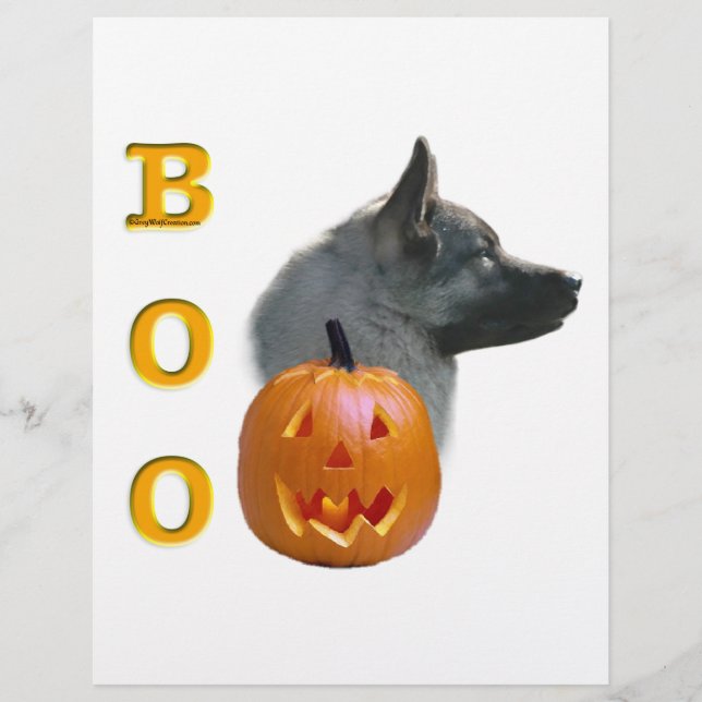 Norwegischer Elkhound Halloween Boo (Vorderseite)