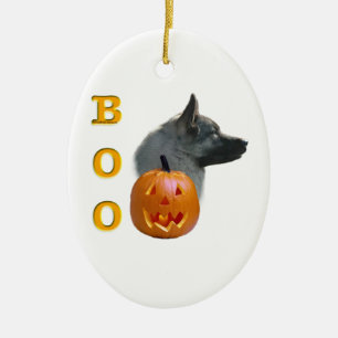 Norwegischer Elkhound Halloween Boo Keramik Ornament