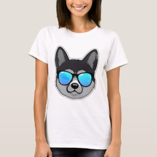 Norwegischer Elkhound in Cooler Sonnenbrille Class T-Shirt